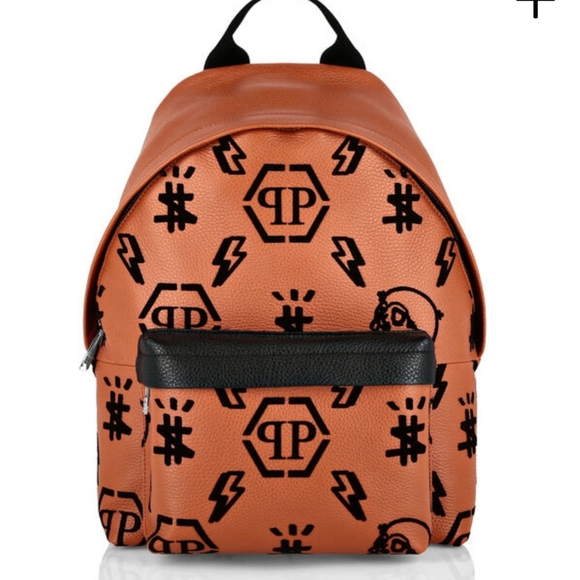 Phillip Plein Ultra Soft Monogram Leather Backpack - Picture 3 of 4